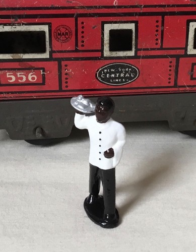 Dining Car Waiter with Tray, O scale model train layout figure, Reproduction - Picture 2 of 3