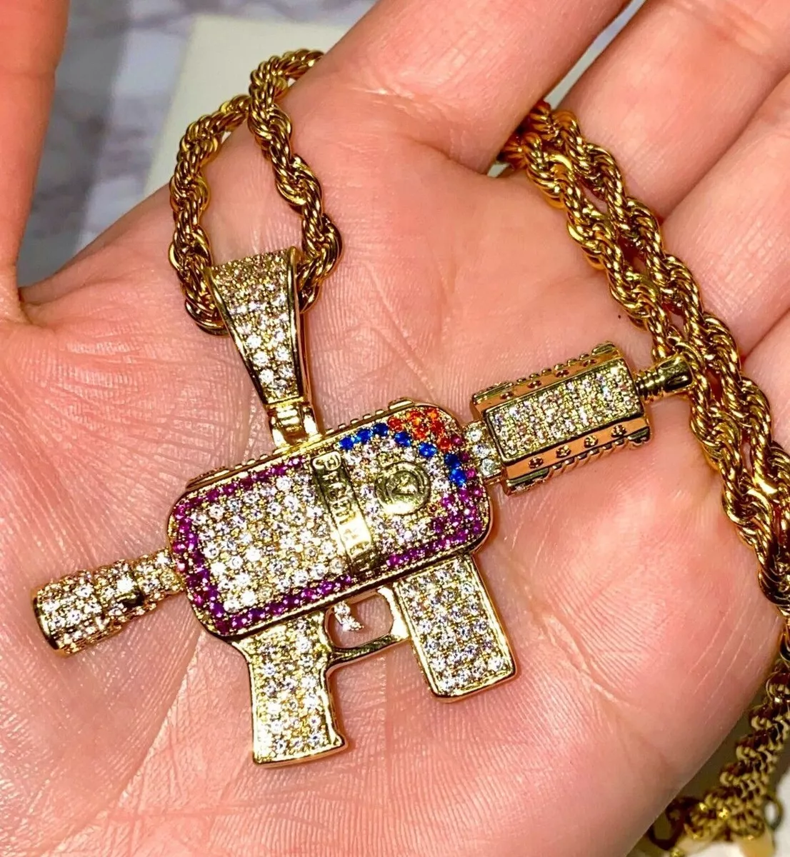 Iced out ak 47 chain deals