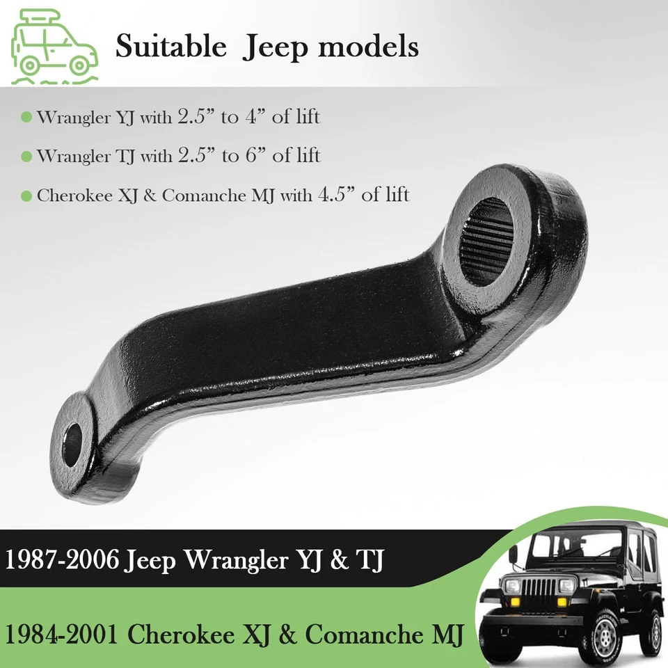 Drop Pitman Arm 2.5"-6" Lift Power Steering 6605 for Jeep Wrangler YJ TJ XJ MJ - Image 2 of 4