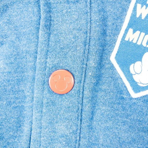 Disney Sweater Kids Youth 3 Blue White Mickey Mouse Hooded Varsity Casual - Picture 4 of 12