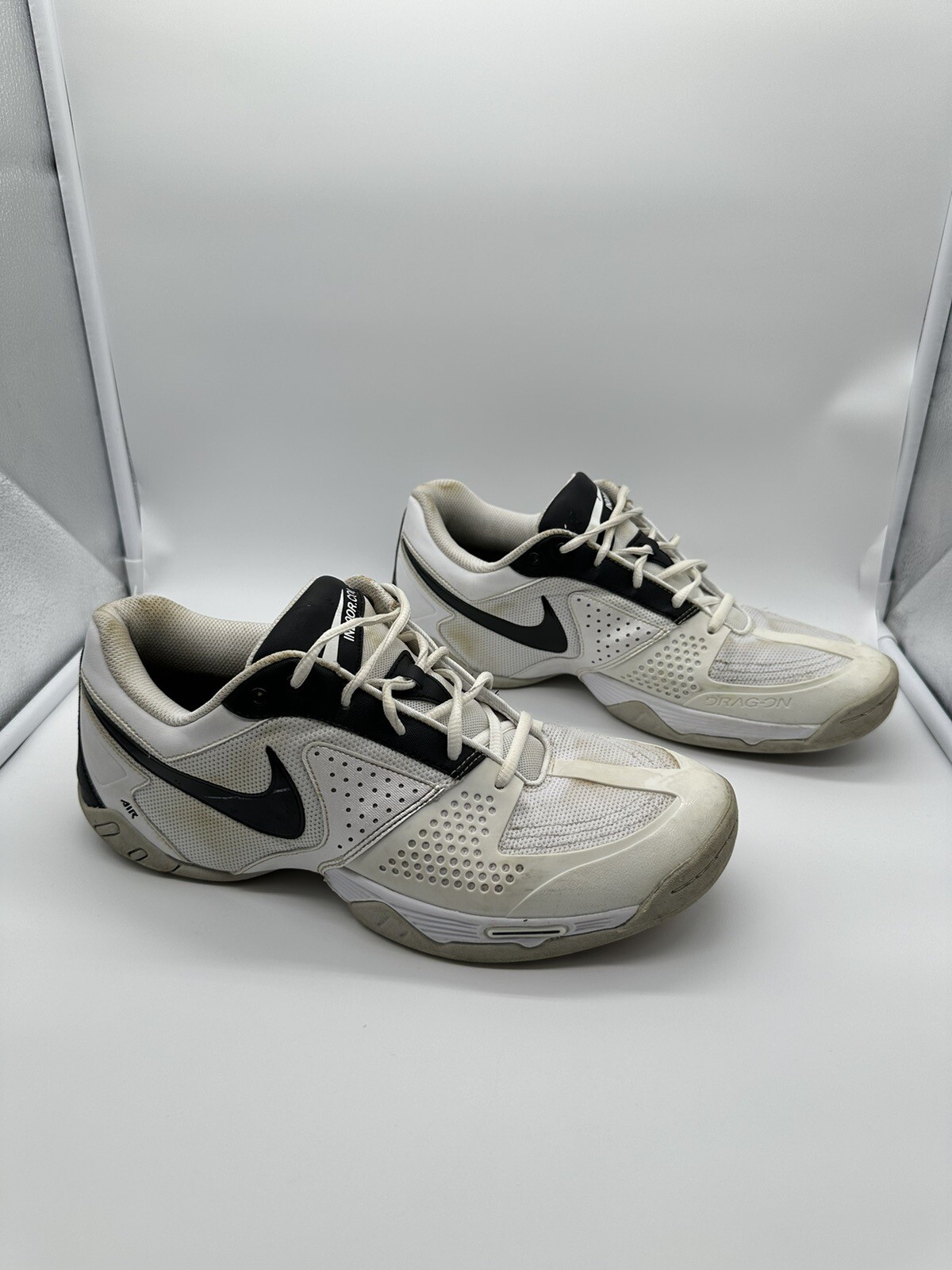 NIKE INDOOR COURT DRAG-ON AIR Athletic Shoes Sneakers 407869-101 Women's Size 12