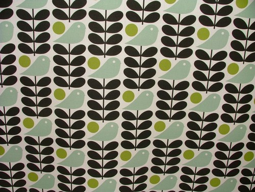 Orla Kiely Early Bird Granite Curtain Upholstery Cushion Bag Making Fabric - Picture 4 of 20