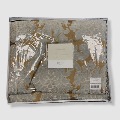 $1120 Legacy Home Gray Queen Bella-Seacrest Duvet Cover