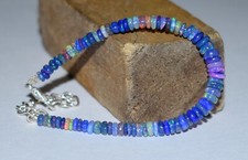 Opal Bracelet Ethiopian Opal Gemstone Beads 7"Bracelet  F3208