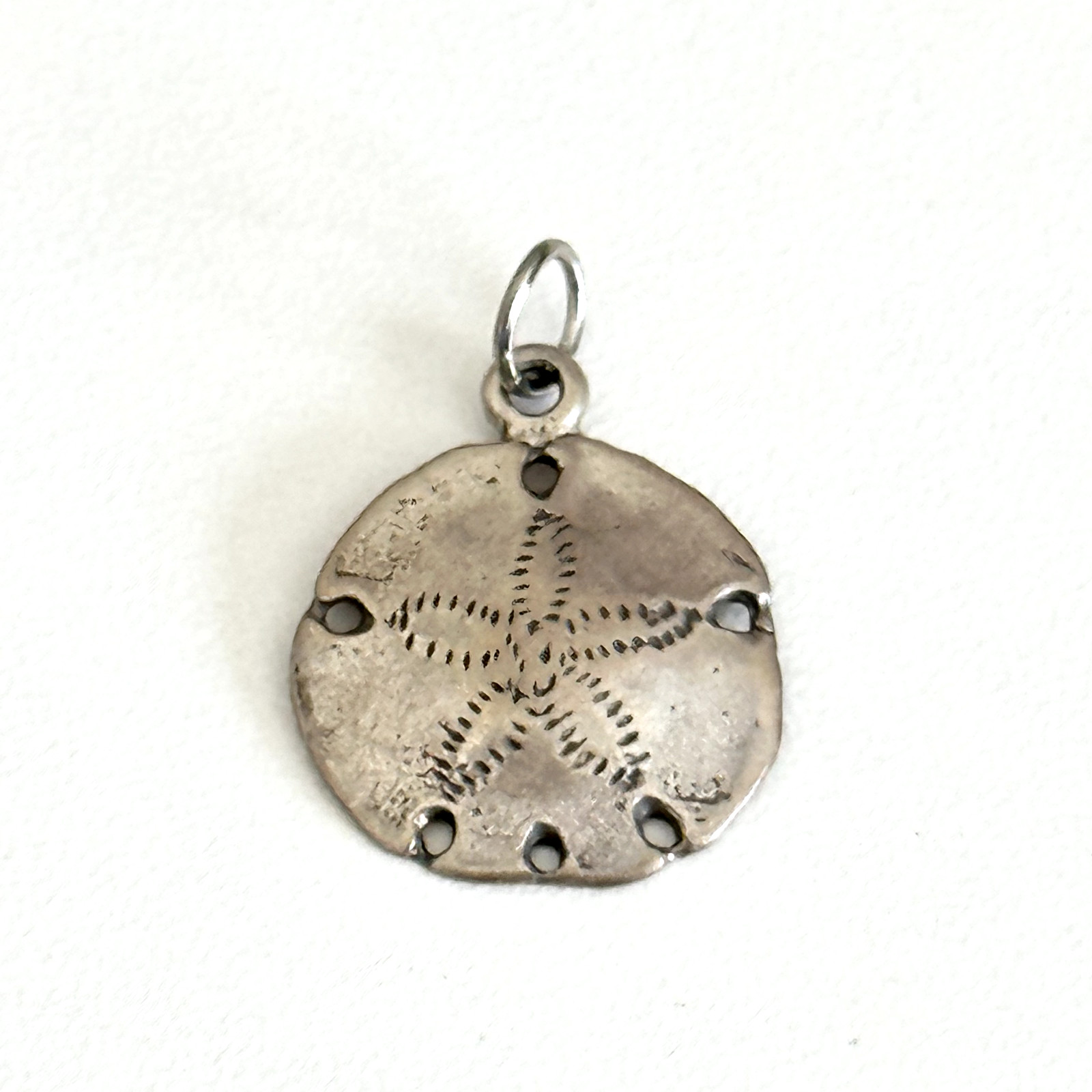 Vintage 925 Sterling Silver Sand Dollar Charm Pendant
