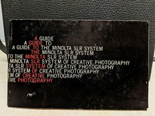 Vintage 1970's a guide to the Minolta SLR system Paper Pamphlet Booklet