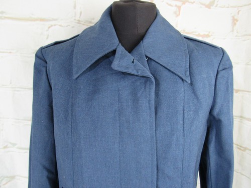 Canadian Airforce Women's Blue All weather wool coat Size UK 10 - Picture 2 of 11