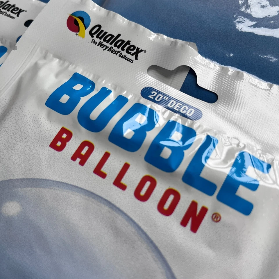 Globos de burbujas Qualatex 20" - transparentes transparentes - helio/aire decorativos para fiesta Foto 4 de 4