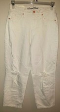 womens NEW NWT size 8 crop jeans ivory PANTS vintage stretch flat front MSRP 29.