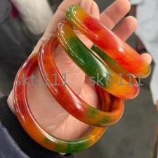 54-70mm Certified Grade A Natural colorful Burma Jadeite Jade Bangle