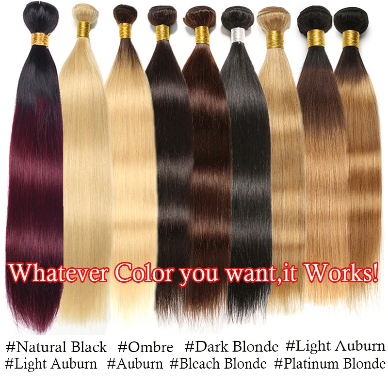 巴西直发套装 100% 处女人类发饰编织纬度棕色美国 — 第 2/4 张图片