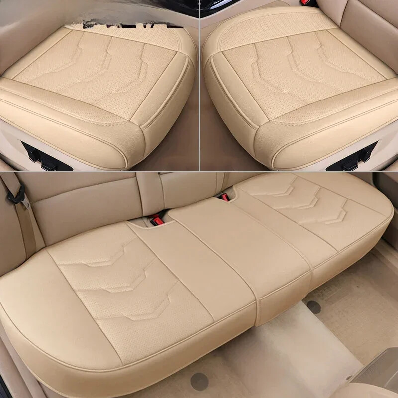 Car Seat Cover PU Leather Seat Cushion Covers Auto Interior Protection Pad Mat-image