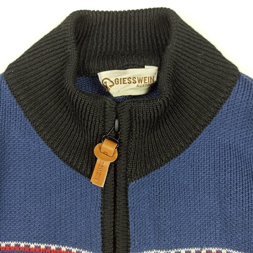 Vintage Giesswein Nordic Lana Maglione Uomo Taglia Eu 52 UK 42 Cerniera Intera - Foto 6 di 13