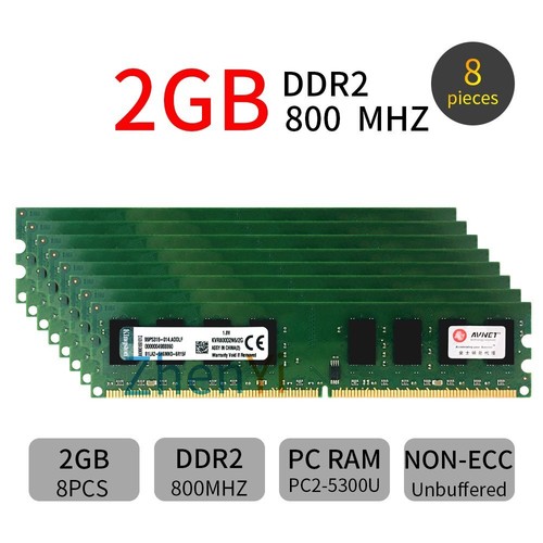 Kingston 20GB 16GB 8GB 4GB 2G KVR800D2N6/2G PC2-6400 DDR2 800 Desktop RAM LOT WU - Picture 15 of 18