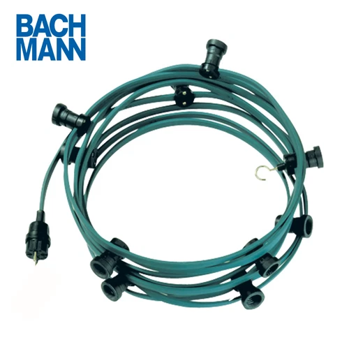 Bachmann fairy lights with plug and end piece 10 sockets IP44 outdoor 740.005
