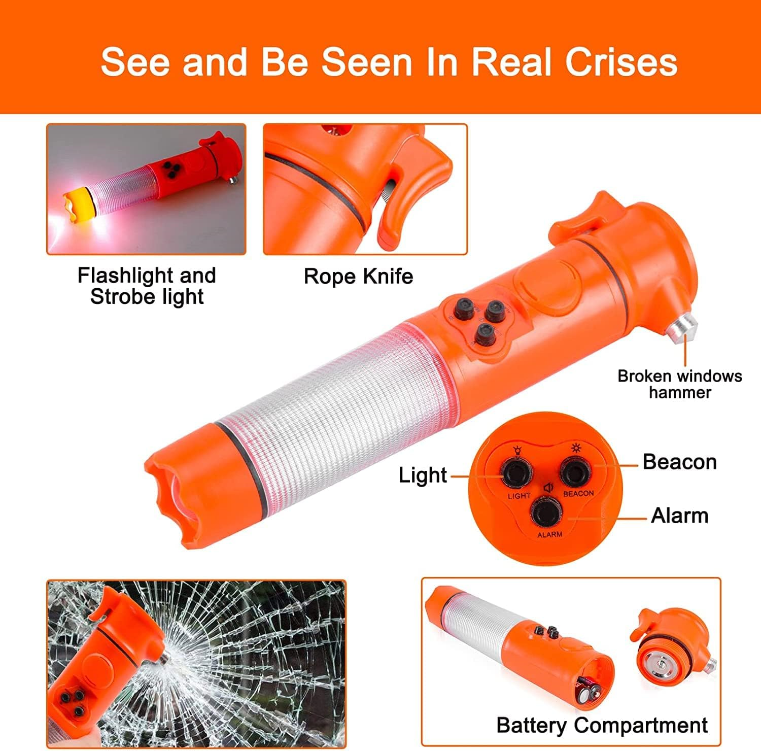 KAHEIGN 12 in 1 Car Emergency Kits, Auto Safety Tools Car Breakdown Kit