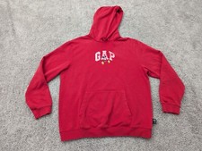 GAP x Disney Pullover Mens Large Hoodie Sweatshirt Mickey Mouse Red