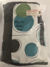 Thirty-One "About Town Blanket" -Happy Dot- retired - new in bag 324468S10