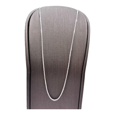 18ct 18K White Gold Italian Fine Wheat Link Chain Necklace 1.78 Grams 46cm. New