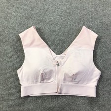 Tommie Copper Sports Bra Womens Medium Zip Front Copper Zinc Infused Support Bra