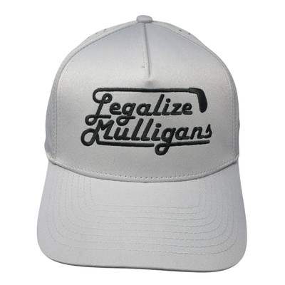 Legalize Mulligans Snapback Hat Gray One Size Adjustable Laser Cut