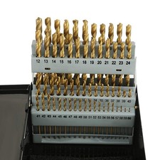 Twist Drill Bits Set, 60 Piece 1#-60# Titanium Nitride Coated Numbered Drill Bi