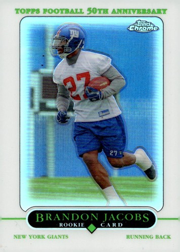 2005 Topps Chrome #216 Brandon Jacobs Refractors Rookie RC