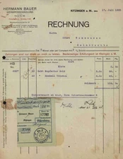 Hermann Bauer 1925 Kitzingen Main Lower Franconia wine wholesaler Helmbrechts Ofra