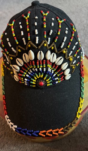 Unique Hat with beads and shells