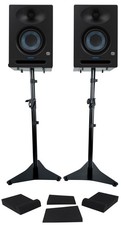 2 Presonus Eris Studio 5 Powered Active 5" Studio Monitors Speakers Stands Pads