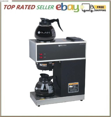 BUNN VPR 12-Cup Commercial Pour-Over Coffee Maker with 2 Glass Carafes