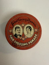 Vintage SWEET GEORGIA BROWN Hair Dressing Pomade Sample Tin - Valmor Products