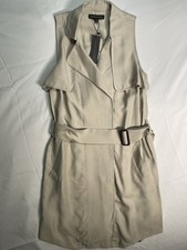 Banana Republic Belted Trench Dress Size 4 NWT Washed Stone