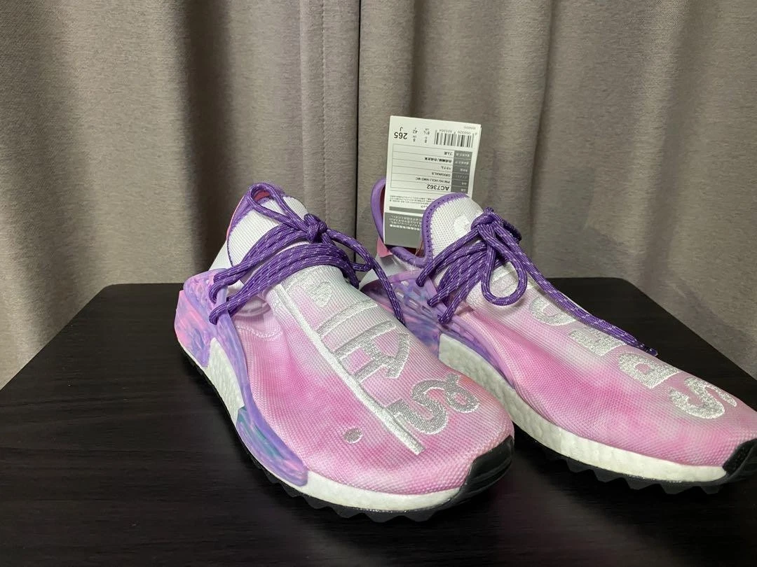 Deadstock Adidas Originals Pw Hu Holi Nmd Mc Supcol Supcol AC7362 Uomo Us8.5