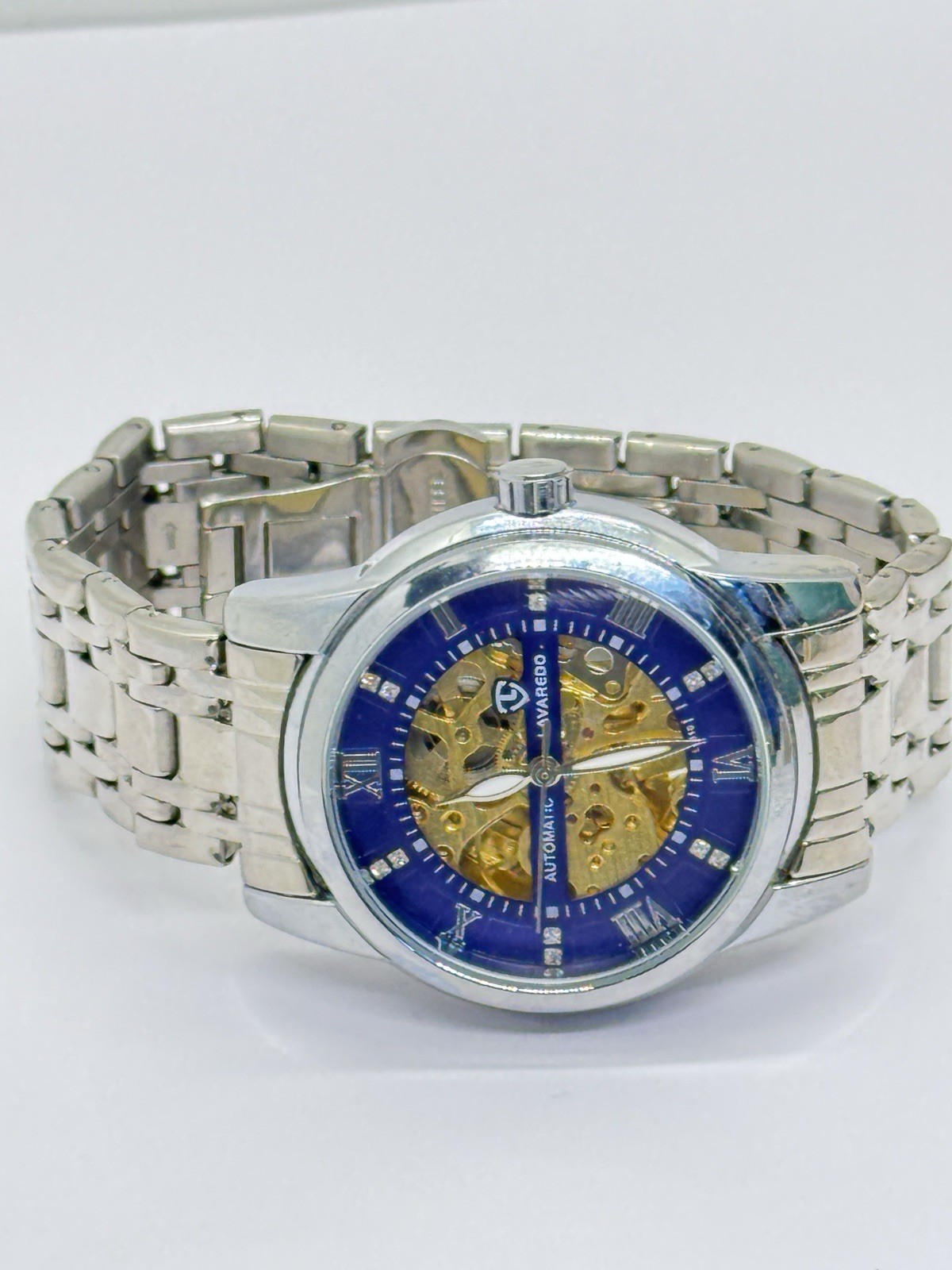 Lavaredo Automatic Watch Silver Gold Skeleton Dia… - image 1