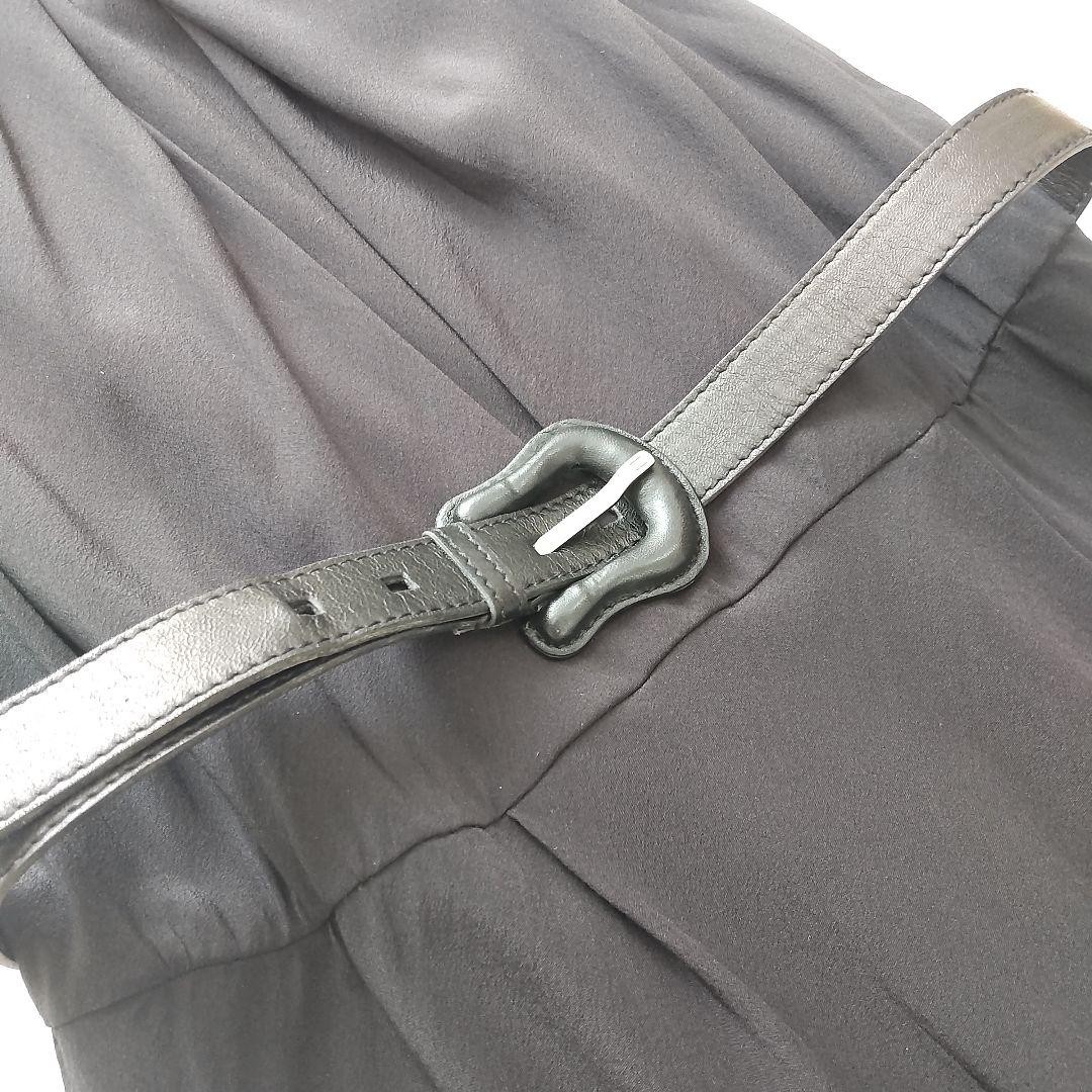 FENDI Silk Sleeveless Long Dress Black Size L Belt Detail Occasion Used From Jp thumbnail 19
