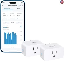 TP-Link ???? Smart Plug Wi-Fi Mini, Energy Monitoring, Compatible with Alexa