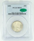 1892 PCGS & CAC MS63 Barber Quarter