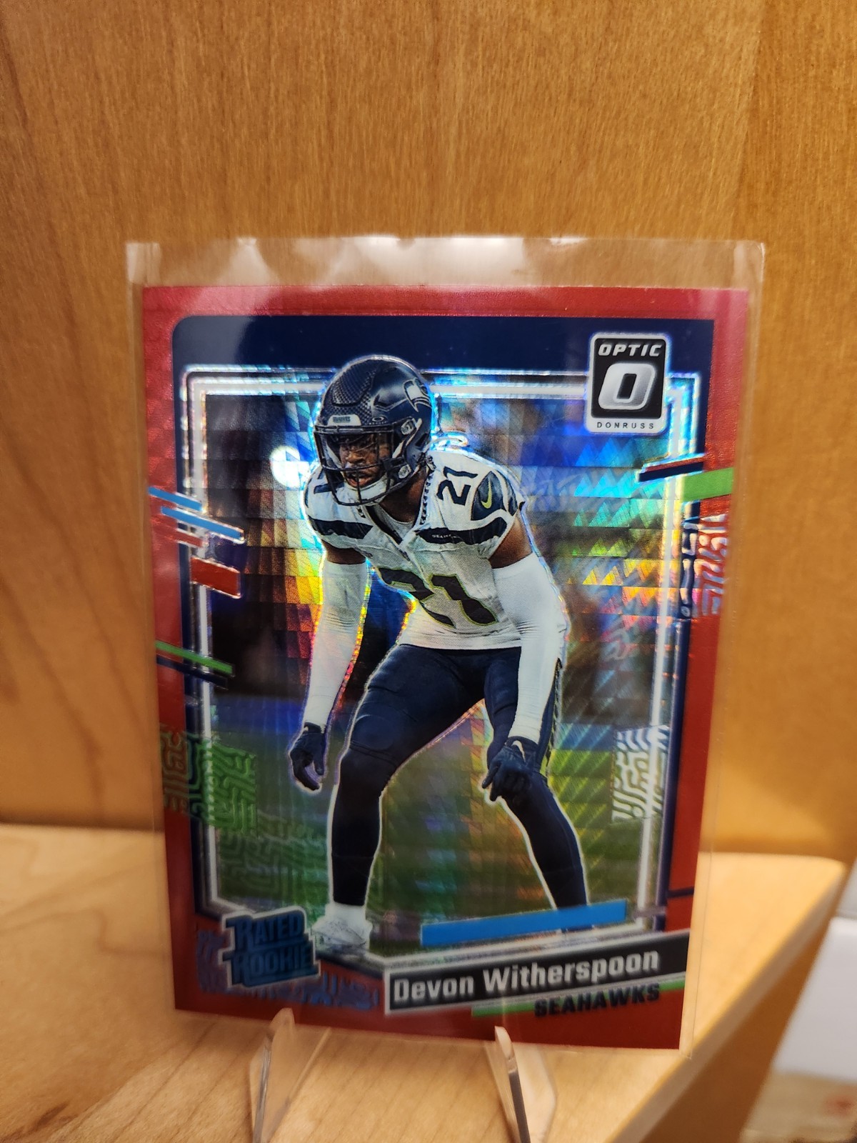 Devon Witherspoon #292 2023 Donruss Optic Red Hyper Prizm Rated Rookie Seahawks