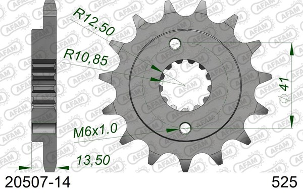 Ritzel Antriebsritzel 14-ZäHne 525-Teilung FüR Honda XL 700 V Transalp 2008-2011-image