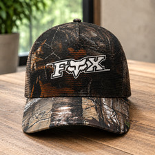 FOX Camo Embroidered Trucker Cap Mesh Snapback Adjustable Hat