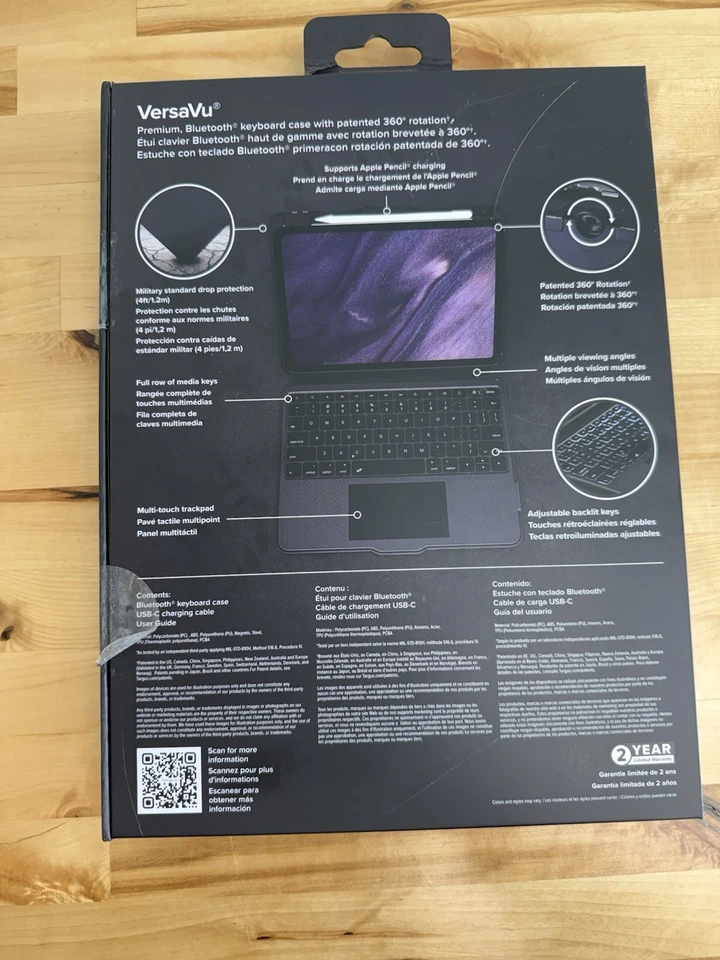 Caja abierta - Funda con teclado Targus VersaVu BT para iPad 11" (A16), iPad Air 11" (M3/M2) Foto 2 de 3