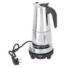 450ml Stainless Steel Electric Stove Coffee Pot Maker Heater Set KIT