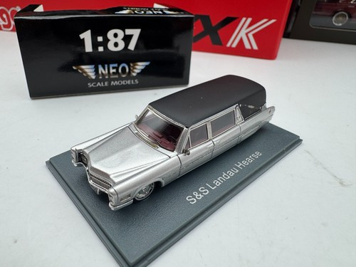 Cadillac S＆S Landau Neo 1/87 Hearse Silver #384（2 days handling time）