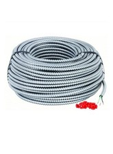 Solid Metal Clad 10/2 Cable Ground Wire Aluminium Armor Copper Conductor 125 Ft