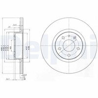 2X Bremsscheibe Delphi BG3420 FüR 147 Alfa 156 Sportwagon 16V Spark 932 A4100