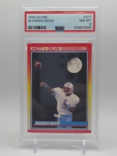 1990 SCORE #317 WARREN MOON PSA 8