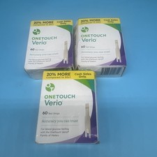 3x OneTouch VERIO Blood Glucose Test Strips 60x3 Exp 6/30/2027 14