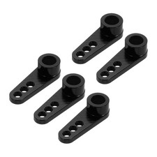 5 Pcs Aluminum Servo Horn 25T Servo Horn Steering Short Arm 28mm Length Black