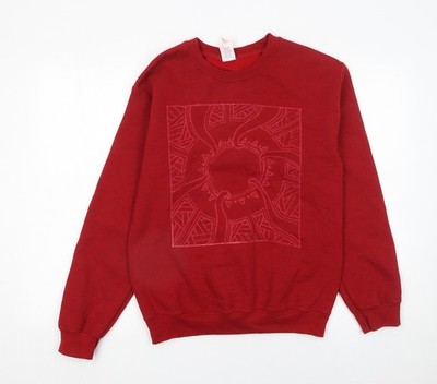 Gildan Heavy Blend rotes Rundhals Damen Sweatshirt Gr. S